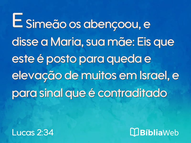 Lucas 2:34 em imagem para compartilhar