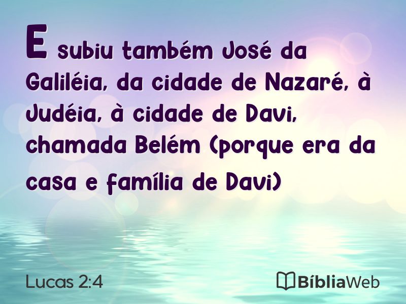Lucas 2:4 em imagem para compartilhar