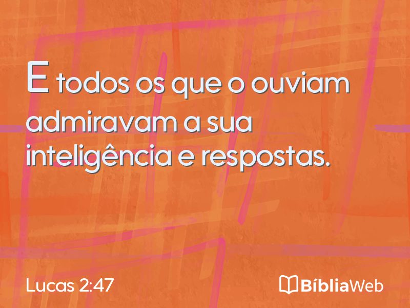 Lucas 2:47 em imagem para compartilhar