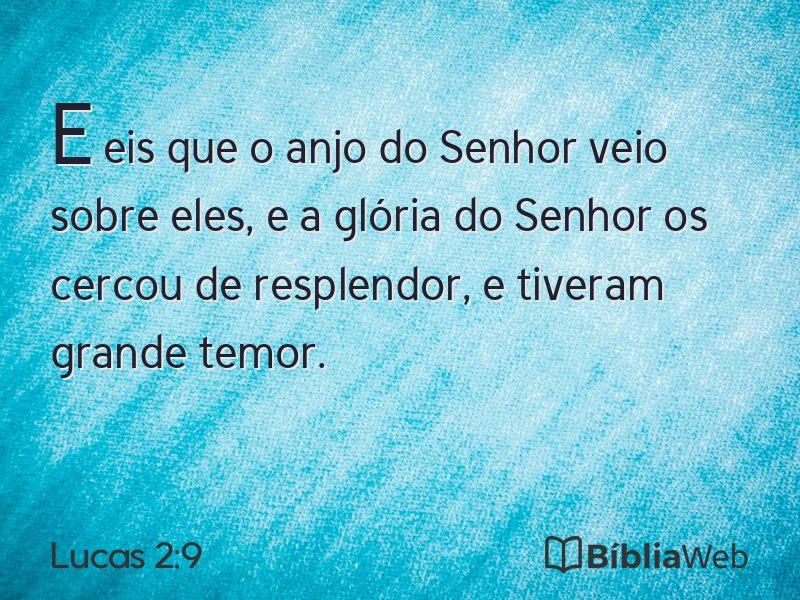 Lucas 2:9 em imagem para compartilhar