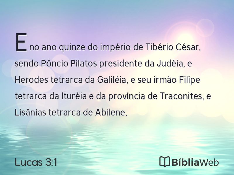 Lucas 3:1 em imagem para compartilhar