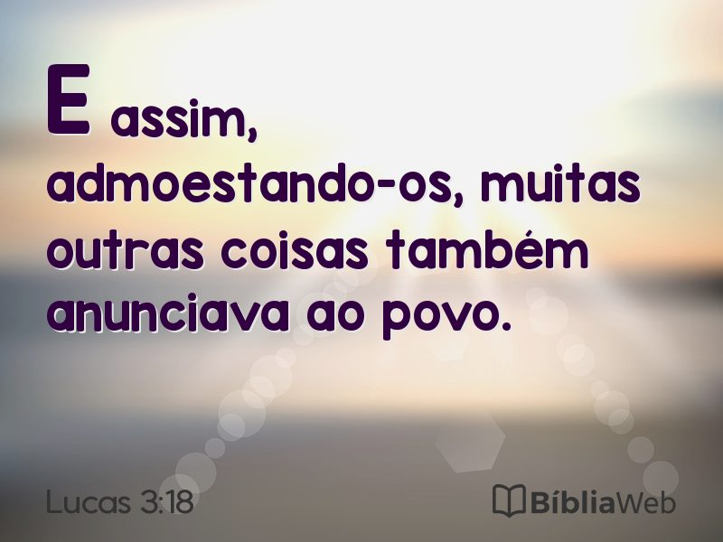 Lucas 3:18 em imagem para compartilhar