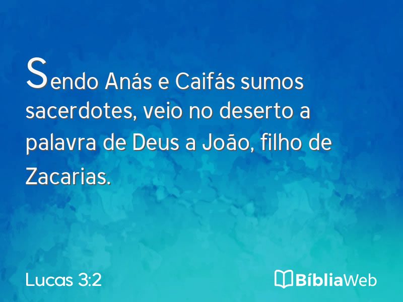 Lucas 3:2 em imagem para compartilhar