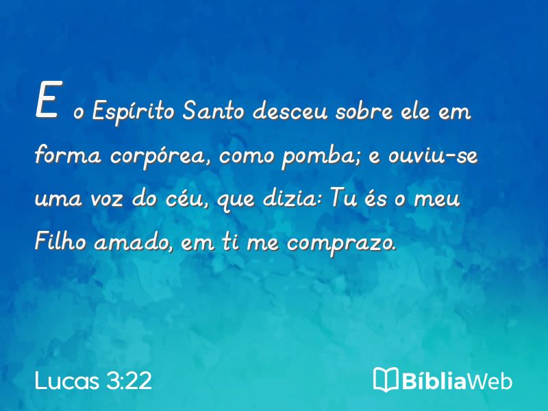 Lucas 3:22 em imagem para compartilhar