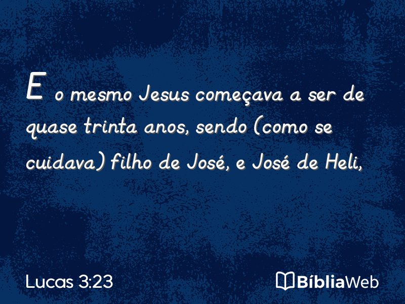 Lucas 3:23 em imagem para compartilhar