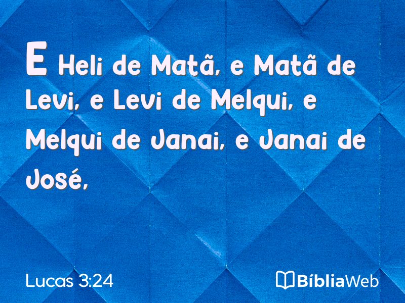 Lucas 3:24 em imagem para compartilhar