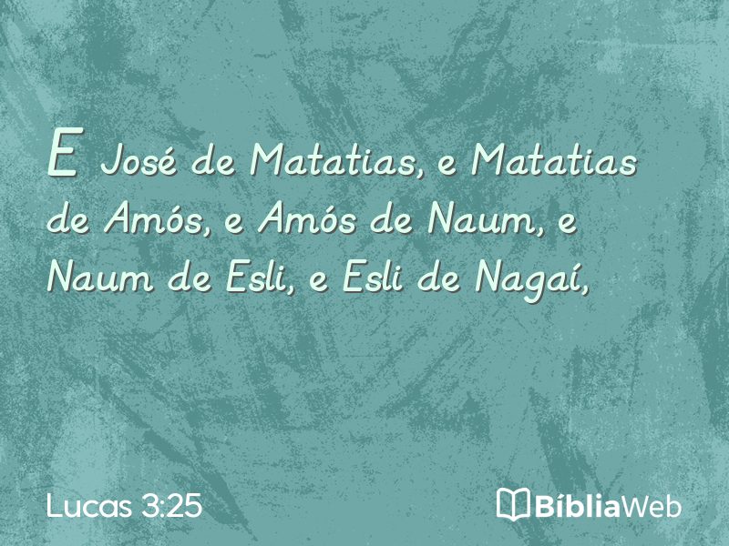 Lucas 3:25 em imagem para compartilhar