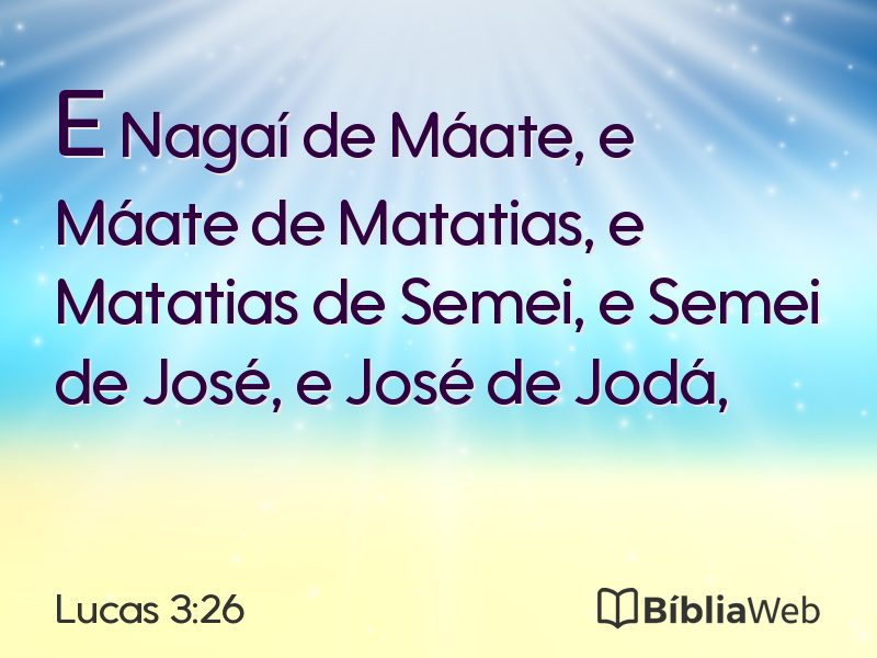 Lucas 3:26 em imagem para compartilhar