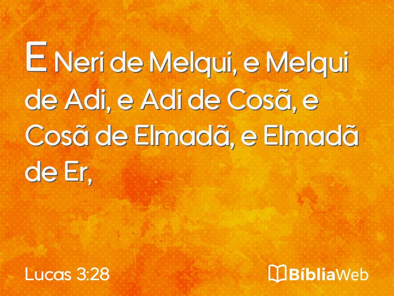 Lucas 3:28 em imagem para compartilhar