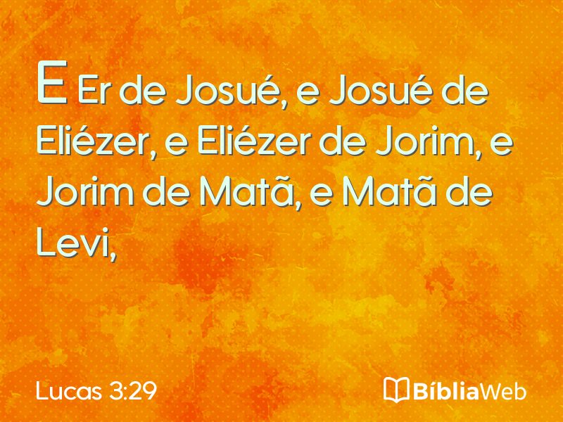 Lucas 3:29 em imagem para compartilhar