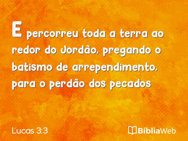 Lucas 3:3 em imagem para compartilhar
