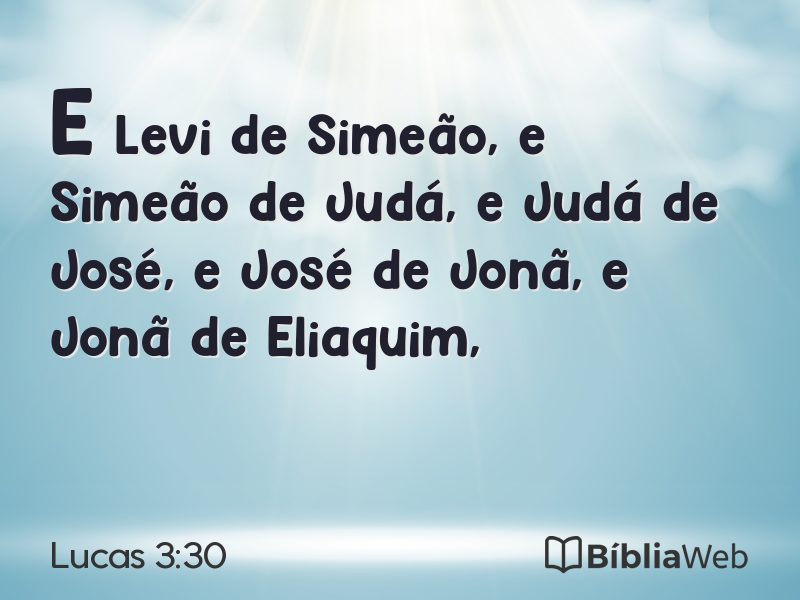 Lucas 3:30 em imagem para compartilhar