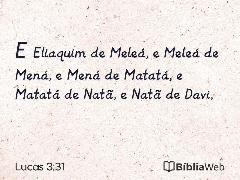 Lucas 3:31 em imagem para compartilhar