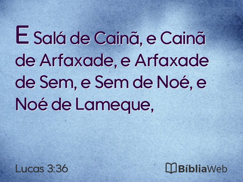 Lucas 3:36 em imagem para compartilhar