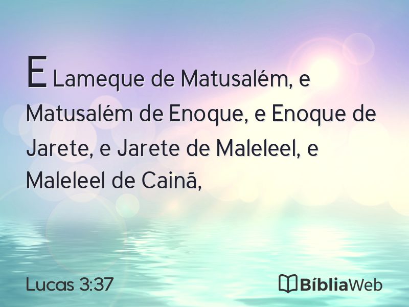 Lucas 3:37 em imagem para compartilhar