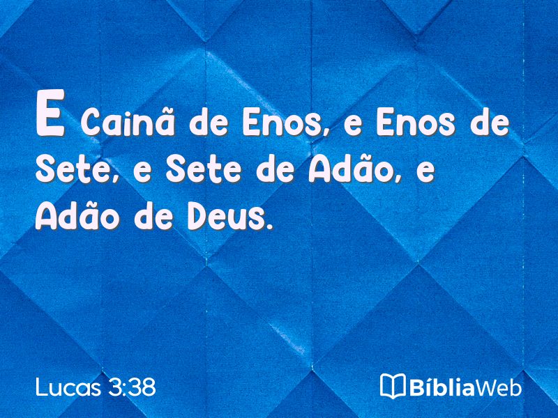 Lucas 3:38 em imagem para compartilhar