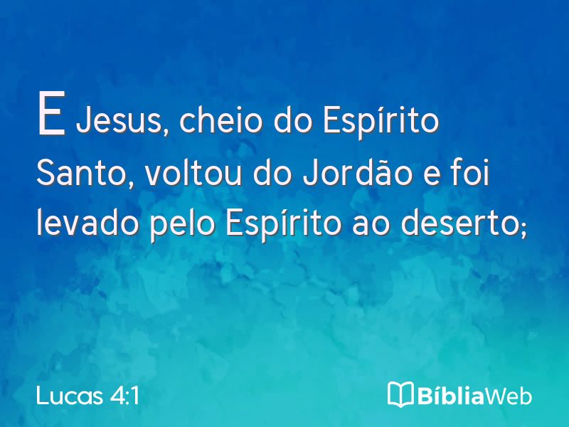 Lucas 4:1 em imagem para compartilhar