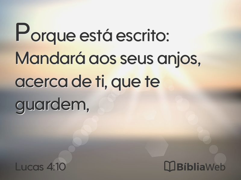 Lucas 4:10 em imagem para compartilhar
