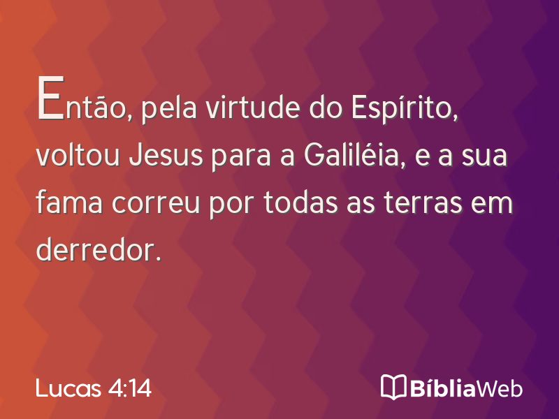 Lucas 4:14 em imagem para compartilhar