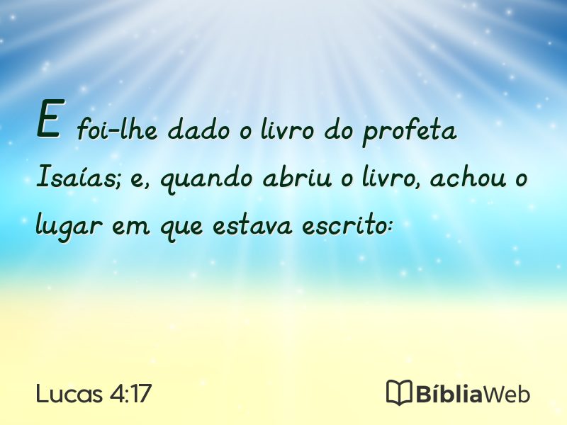 Lucas 4:17 em imagem para compartilhar