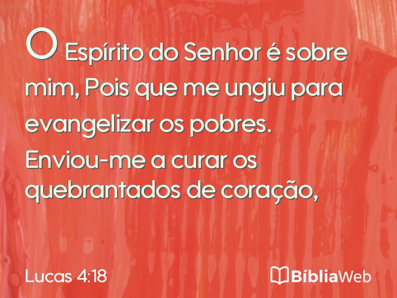 Lucas 4:18 em imagem para compartilhar