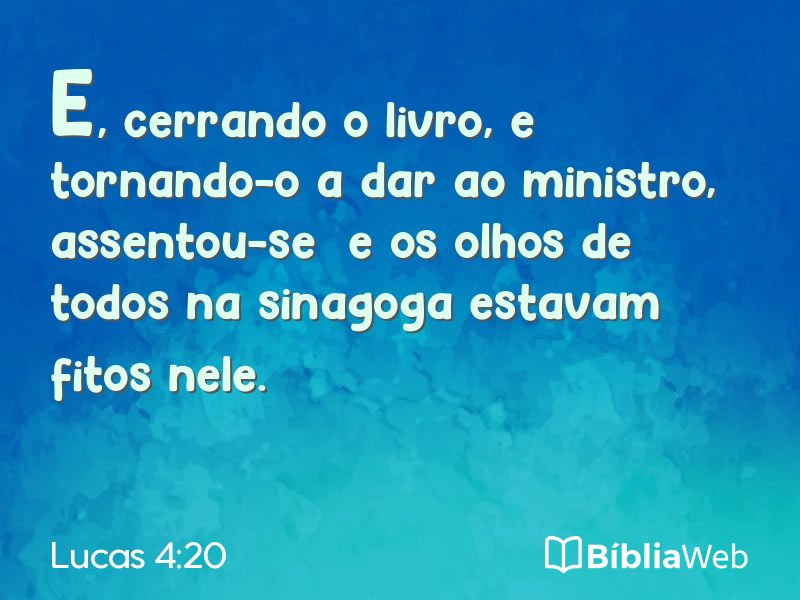 Lucas 4:20 em imagem para compartilhar