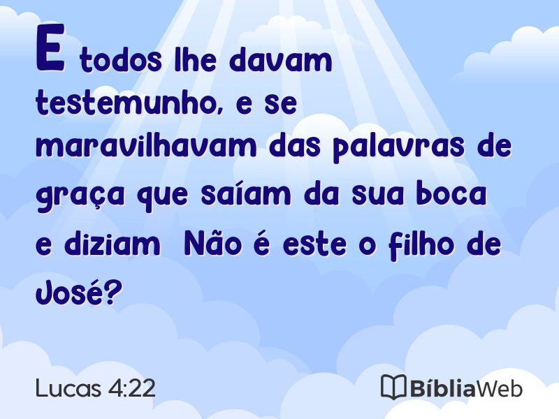 Lucas 4:22 em imagem para compartilhar
