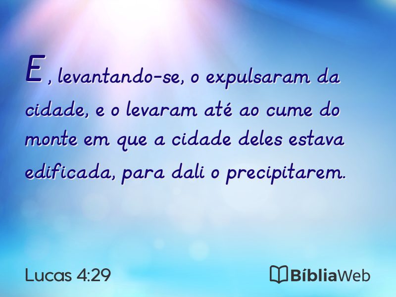 Lucas 4:29 em imagem para compartilhar