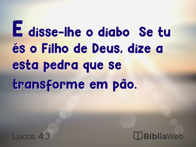 Lucas 4:3 em imagem para compartilhar
