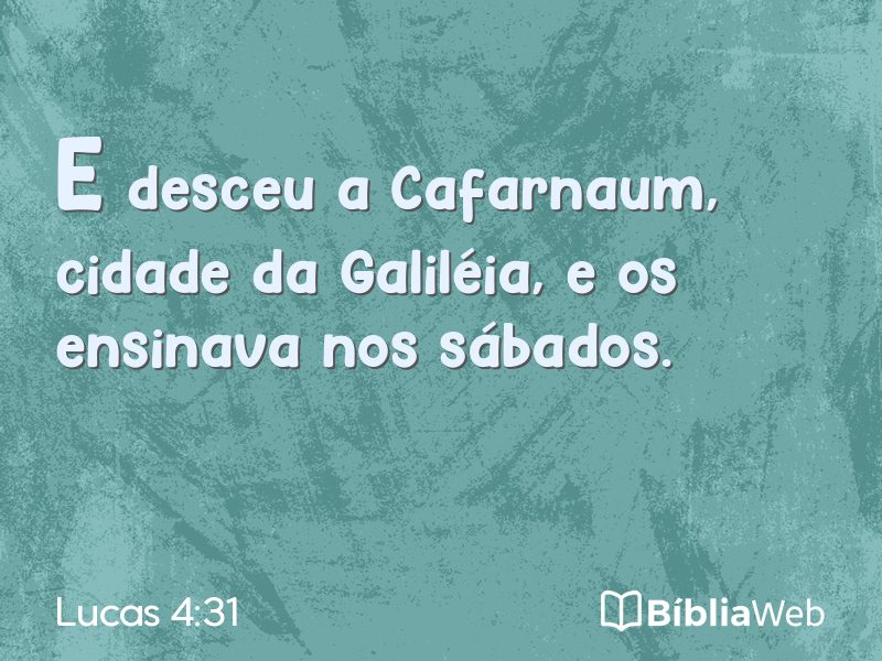 Lucas 4:31 em imagem para compartilhar