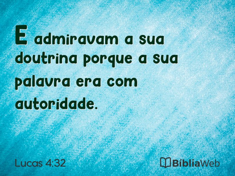 Lucas 4:32 em imagem para compartilhar