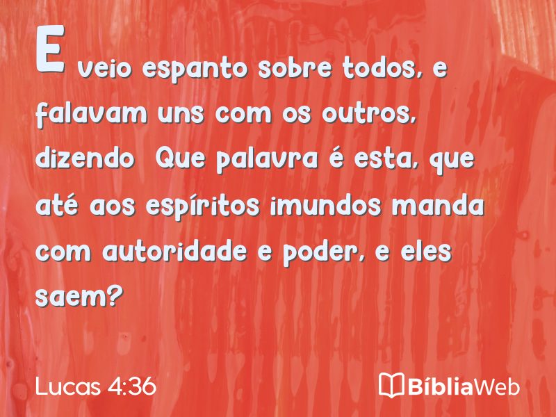 Lucas 4:36 em imagem para compartilhar