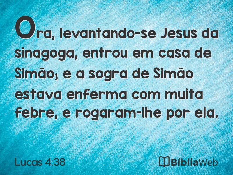 Lucas 4:38 em imagem para compartilhar
