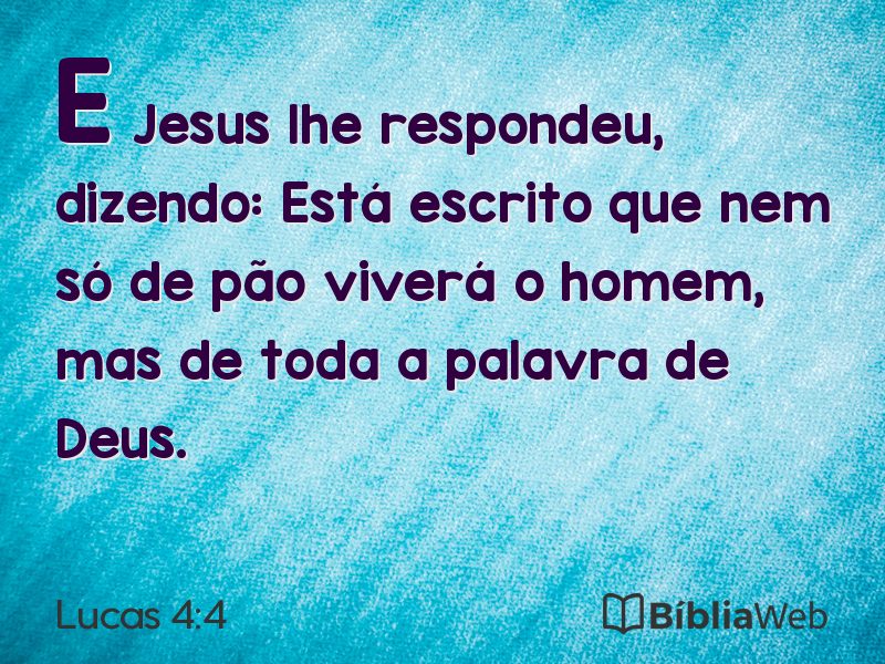 Lucas 4:4 em imagem para compartilhar