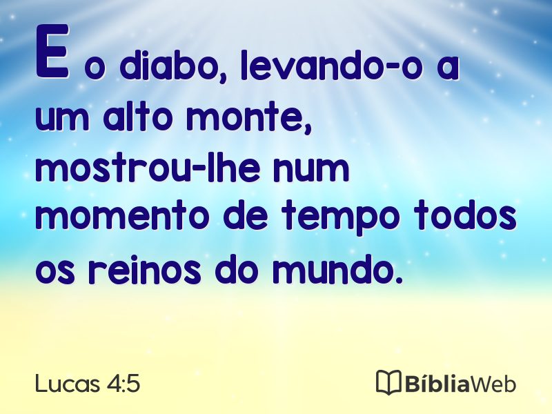 Lucas 4:5 em imagem para compartilhar