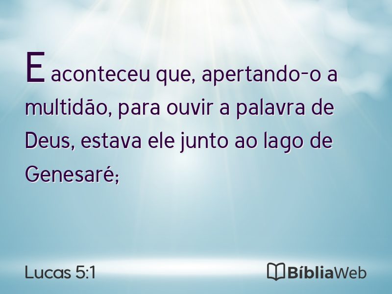 Lucas 5:1 em imagem para compartilhar