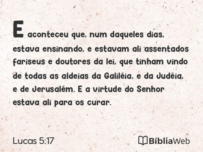 Lucas 5:17 em imagem para compartilhar