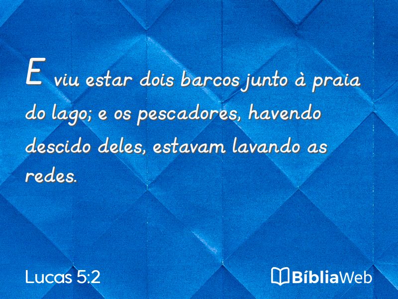 Lucas 5:2 em imagem para compartilhar