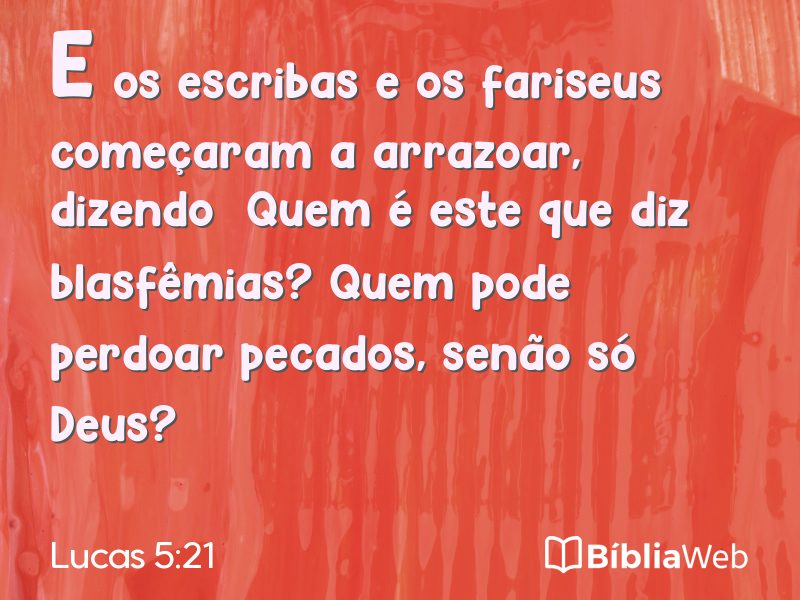 Lucas 5:21 em imagem para compartilhar