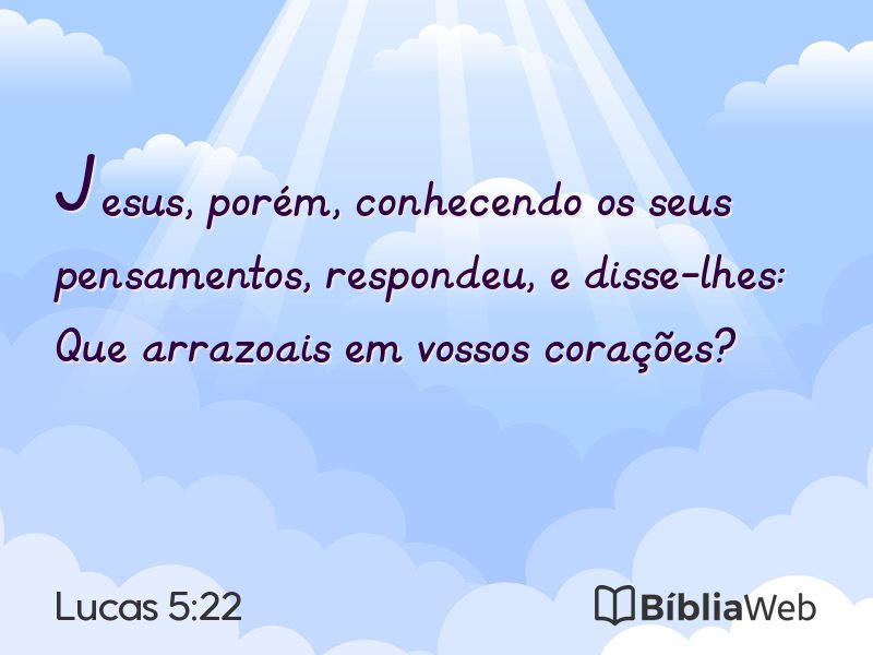 Lucas 5:22 em imagem para compartilhar