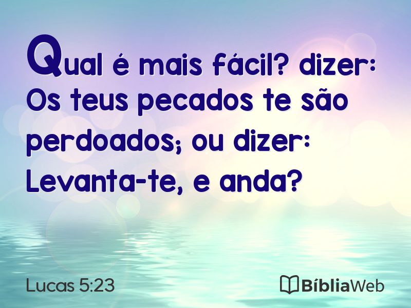 Lucas 5:23 em imagem para compartilhar