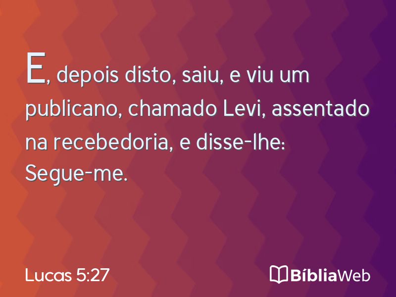 Lucas 5:27 em imagem para compartilhar