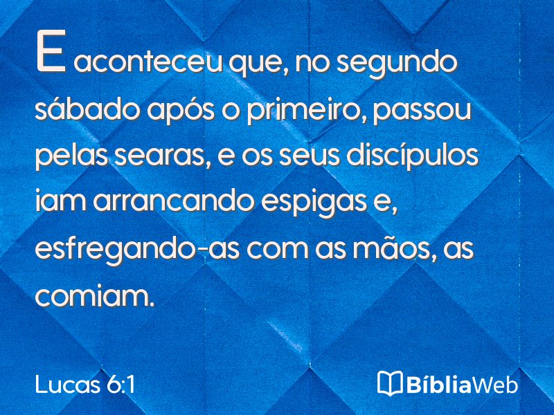 Lucas 6:1 em imagem para compartilhar