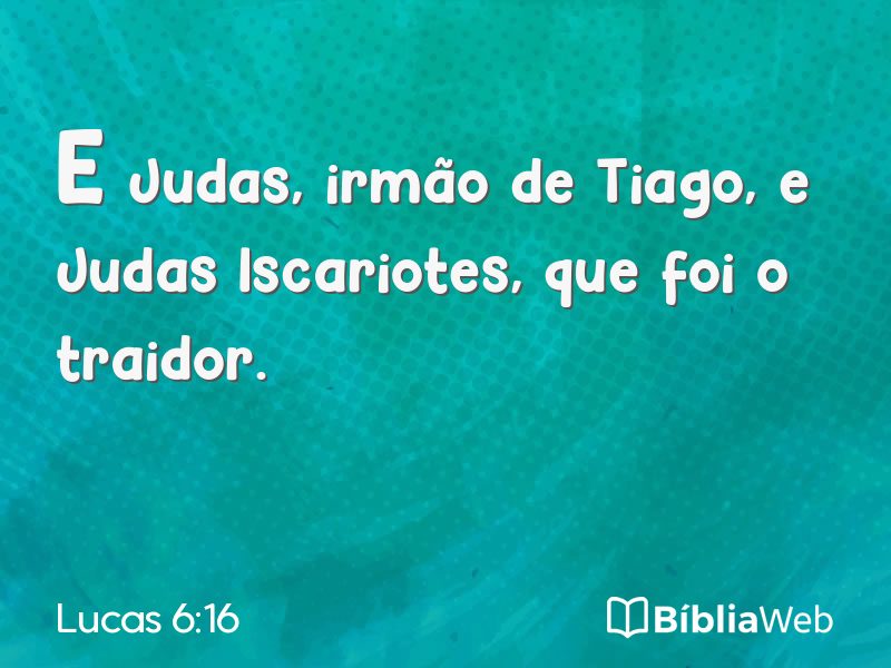 Lucas 6:16 em imagem para compartilhar