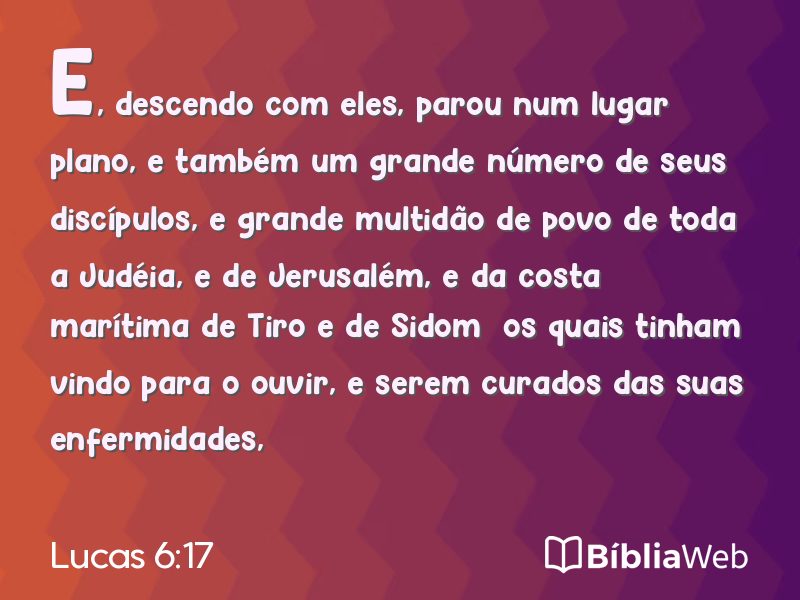 Lucas 6:17 em imagem para compartilhar