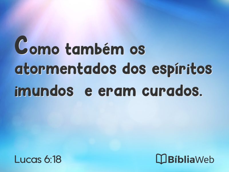 Lucas 6:18 em imagem para compartilhar