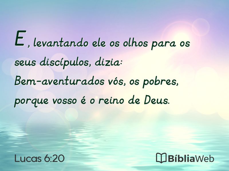 Lucas 6:20 em imagem para compartilhar