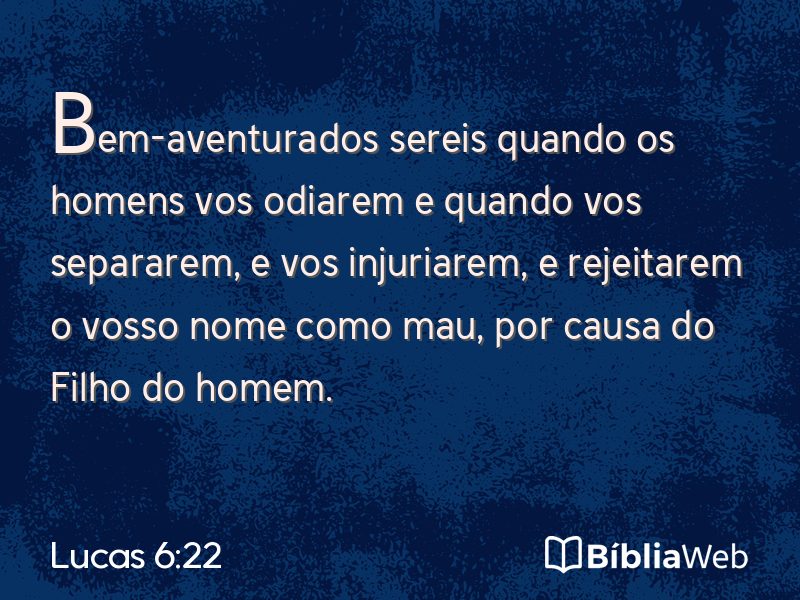 Lucas 6:22 em imagem para compartilhar