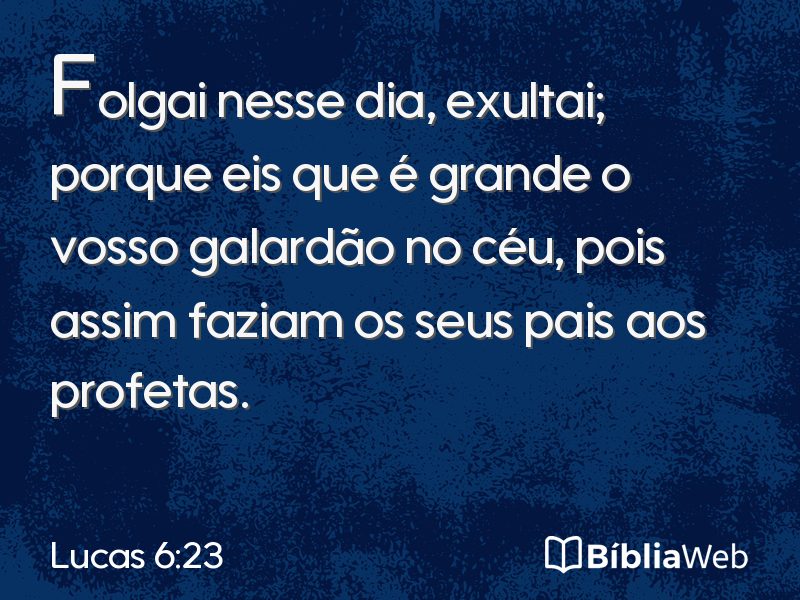 Lucas 6:23 em imagem para compartilhar