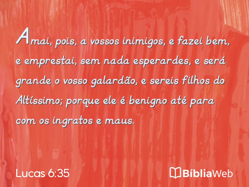 Lucas 6:35 em imagem para compartilhar